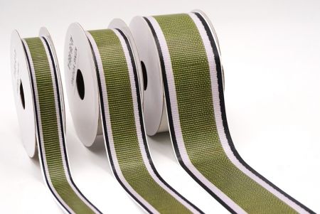 Оливково-зелена та чорна тканинна стрічка набір_AI